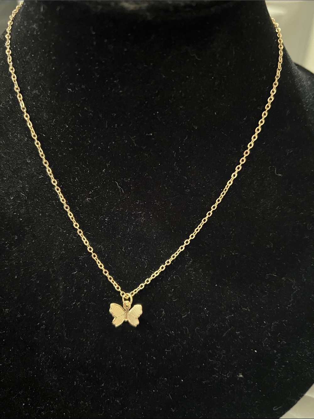 Gold Butterfly Pendant Necklace - Women Jewelry